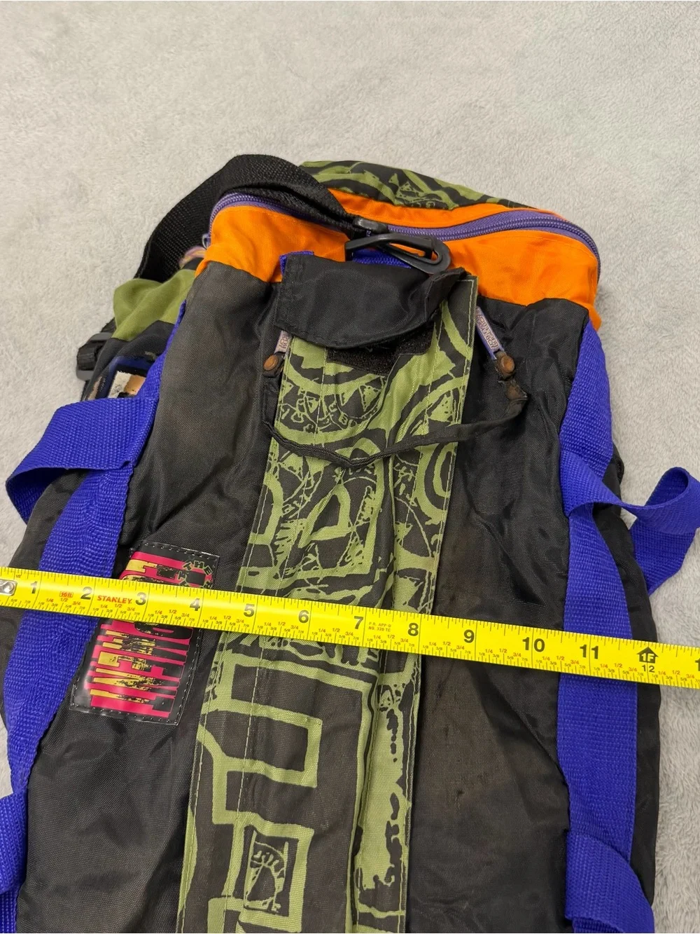 VTG 90s Bugle Boy Equipment Duffel Bag Gym Travel Colorblock Graphic Retro